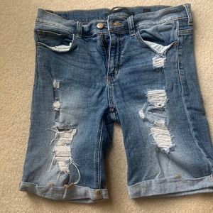 SP Black Label distressed Bermuda shorts